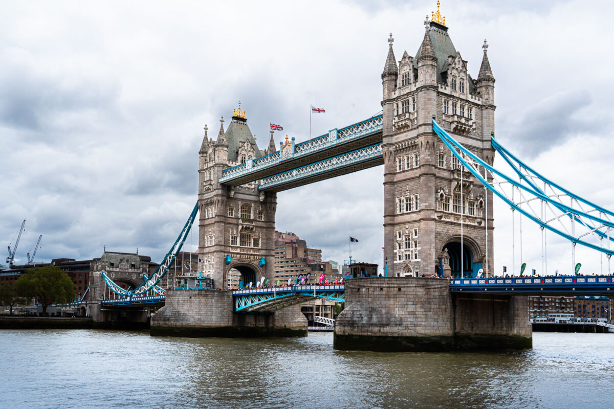 London Bridge during the 2019 London Marathon.