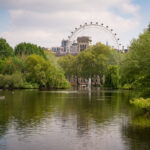 The London Eye visible from St. James Park.