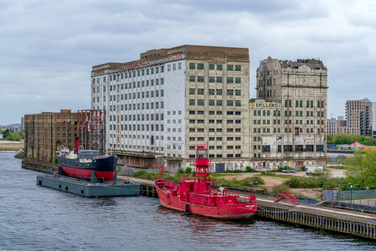 Millennium Mills and Trinity House Lightship – Royal Docks