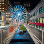 A ferris wheel set up in downtown Minneapolis during the 2019 NCAA Final Four basketball tournament.