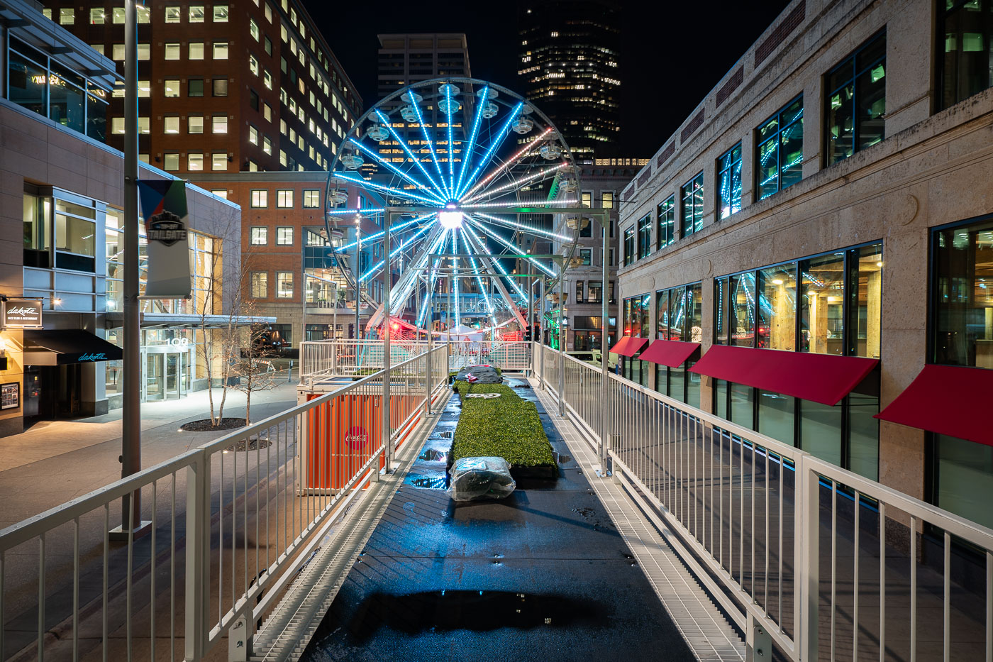 NCAA Final Four Ferris Wheel being setup
