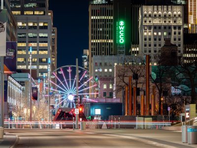 Minneapolis Nicollet Mall Ferris Wheel During NCAA Final Four