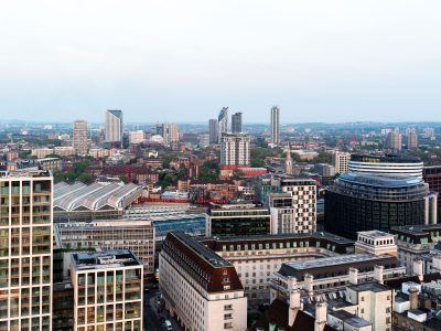 Waterloo Station and Nine Elms Skyline, London