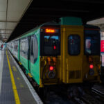 A Sutton train at Victoria Station in London.