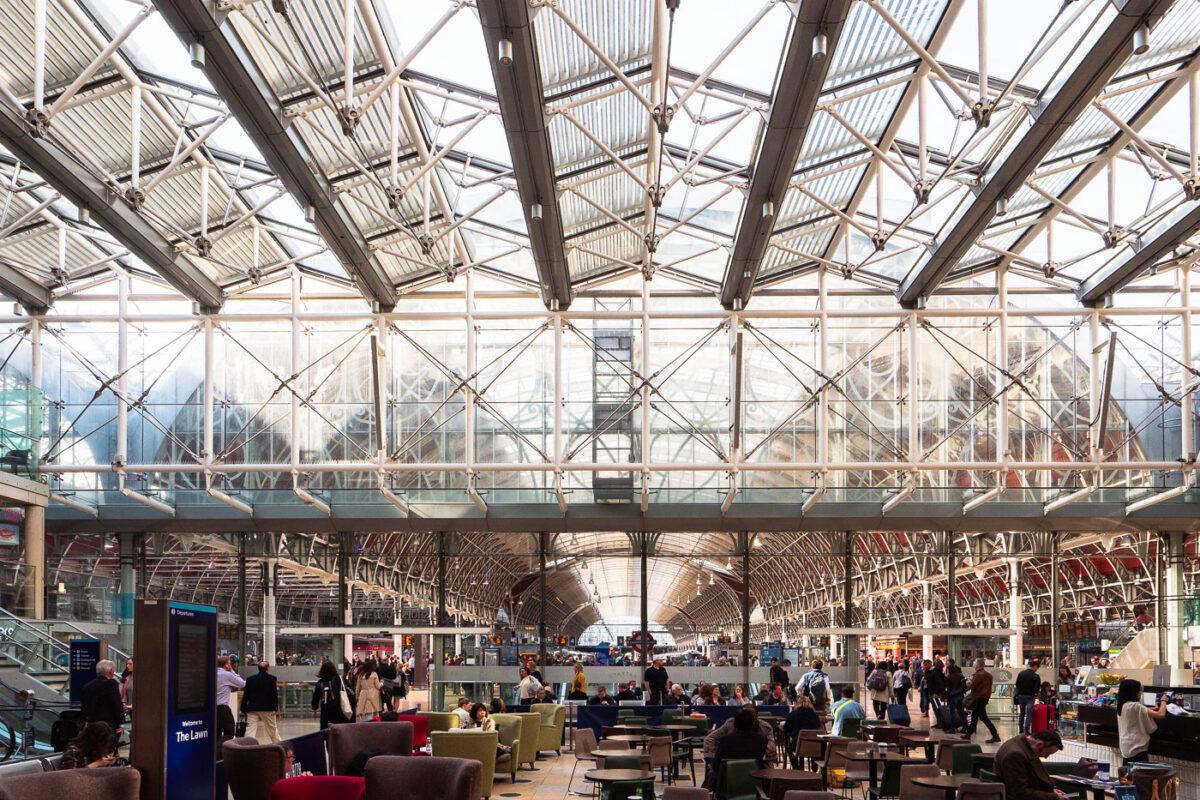 The Lawn at Paddington Station Under the Iron and Glass Roof