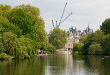 Whitehall as seen from St. James Park in London