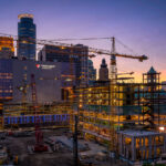 Thrivent Financial's current building and their new building going up.