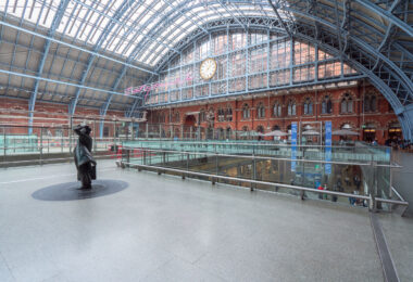 King's Cross St. Pancras (formerly King's Cross) is a London Underground station on Euston Road in the Borough of Camden, Central London. It serves King's Cross and St Pancras main line stations in fare zone 1, and is an interchange between six Underground lines. The station was one of the first to open on the network; as of 2017, it is the most used station on the network for passenger entrances and exits combined.