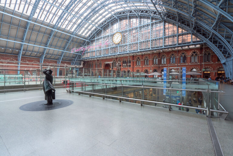 King's Cross St Pancras Station 2 King's Cross St. Pancras (formerly King's Cross) is a London Underground station on Euston Road in the Borough of Camden, Central London. It serves King's Cross and St Pancras main line stations in fare zone 1, and is an interchange between six Underground lines. The station was one of the first to open on the network; as of 2017, it is the most used station on the network for passenger entrances and exits combined.