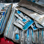 Minnesota license plates at K&K Metal recycling facility in Minneapolis, MN.