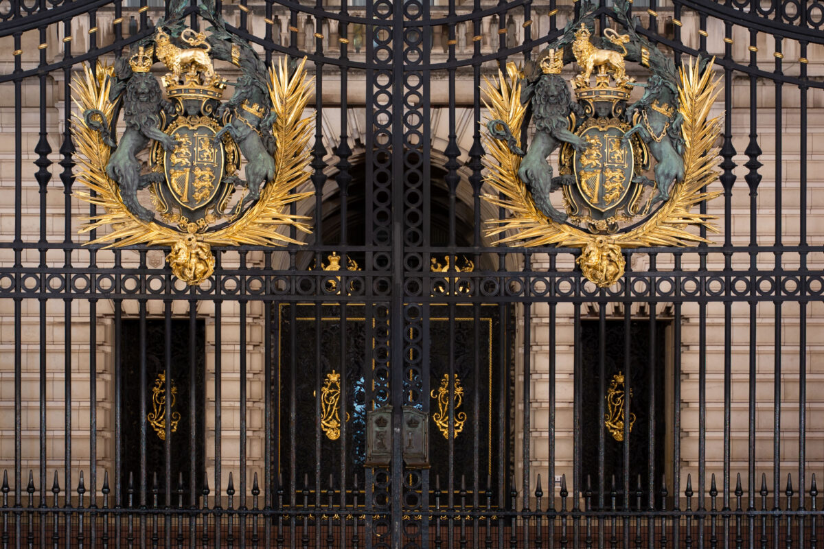 Royal Coat of Arms on Buckingham Palace gates