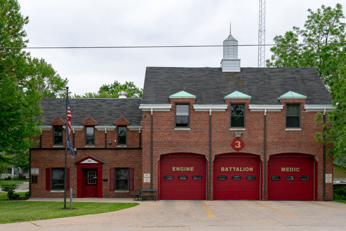 Green Bay City Fire Station 3 located at 885 Shawano Ave, Green Bay, WI 54303.