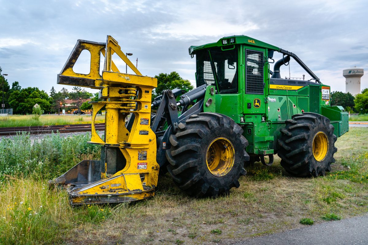 John Deere 843L Feller Buncher – Southwest LRT Construction