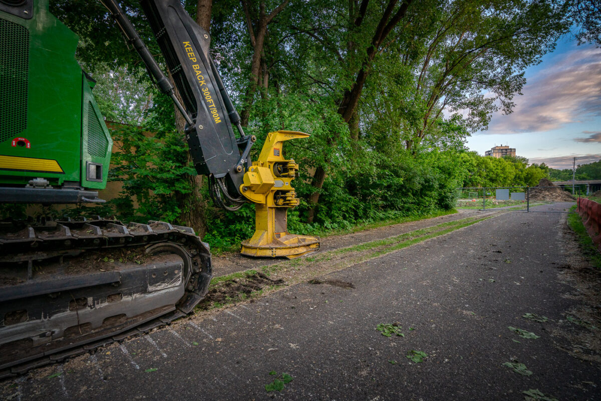 Tree Feller Along the Cedar Lake Trail – Southwest LRT Work Zo