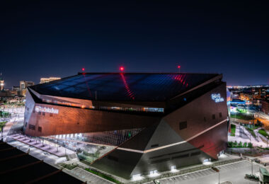 US Bank Stadium, home of the Minnesota Vikings, in Downtown Minneapolis.