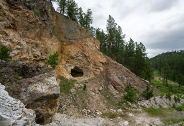 An abandoned mine shaft in South Dakota.