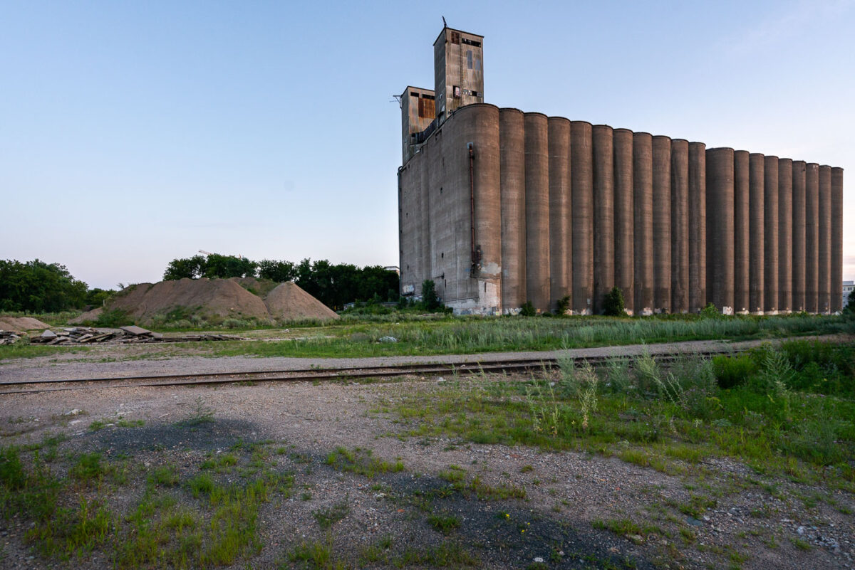 The long abandoned massive concrete Archer-Daniels-Midland Delmar Elevator No. 7 in Minneapolis.