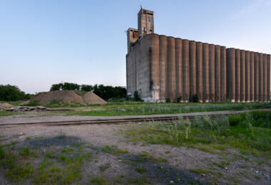 The long abandoned massive concrete Archer-Daniels-Midland Delmar Elevator No. 7 in Minneapolis.