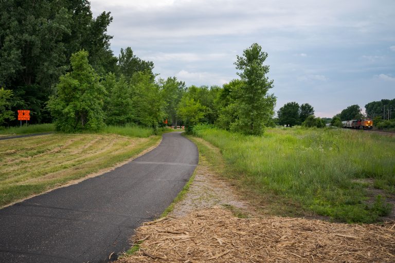 Cedar Lake Trail Closing and a Freight Train 3 The trail just after closure