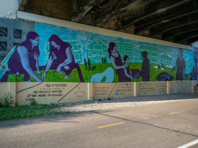 Cori Nakamura Lin & Tori Hong Mural on Midtown Greenway, Minneapolis