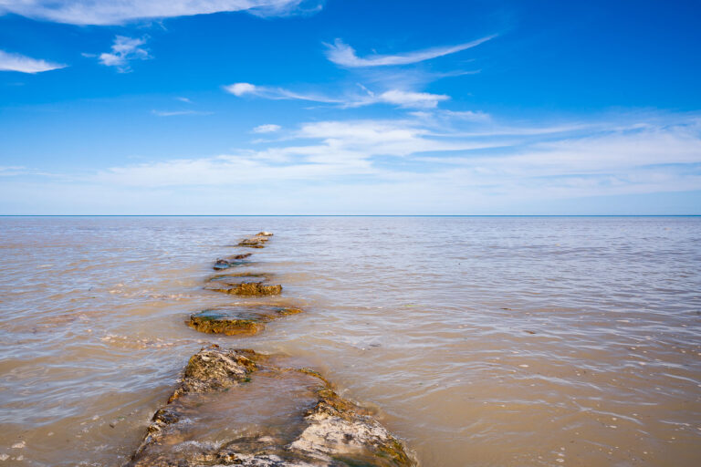 Lake Michigan outside Nuclear Power Plant 2 Lake Michigan in Kewaunee, Wisconsin outside the Kewaunee Power Station nuclear power plant.