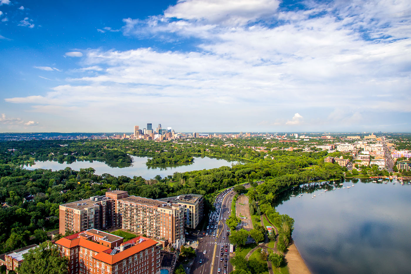 Lake of the Isles and Bde Maka Ska in Minneapolis