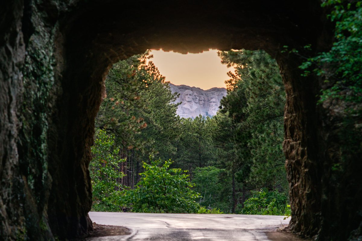 Mount Rushmore Through Iron Mountain Road Tunnel, South Dakota