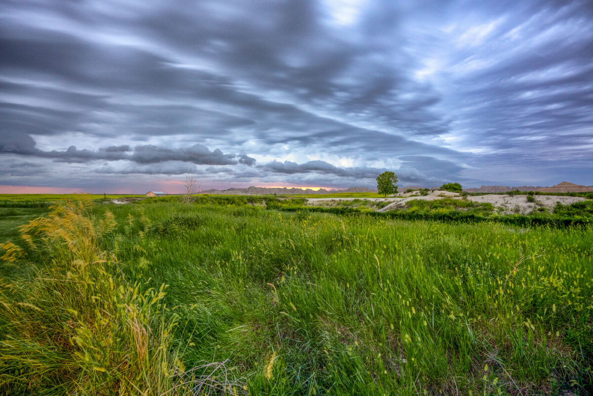 Amazing storm clouds rolling into Interior, South Dakota at our camp site near the Badlands National Park. It seems every year we get at least one really great thunderstorm when camping.