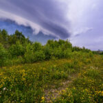 Storm clouds rolling into Taconite Harbor and Lake Superior. The storm didn't last long but provided some incredible clouds.