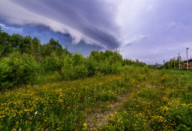 Storm clouds rolling into Taconite Harbor and Lake Superior. The storm didn't last long but provided some incredible clouds.