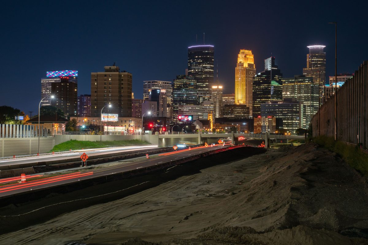 35W leading to downtown Minneapolis during construction
