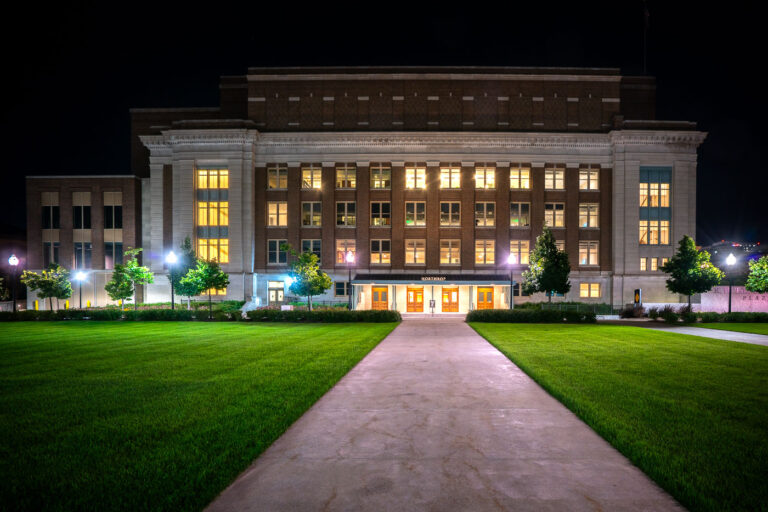 Cyrus Northrop Memorial Auditorium, Minneapolis, MN 3 Located on the University of Minnesota campus at 84 Church Street SE, the Cyrus Northrop Memorial Auditorium is a performing arts venue. It is named after the Universities second president.