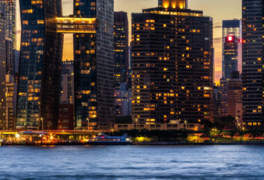 Manhattan as seen from across the East River.