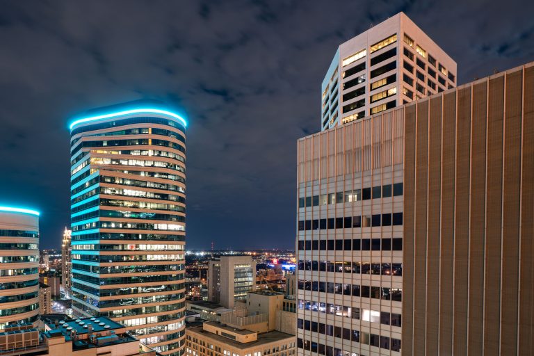 Fifth Street Tower in Downtown Minneapolis At NIght 2