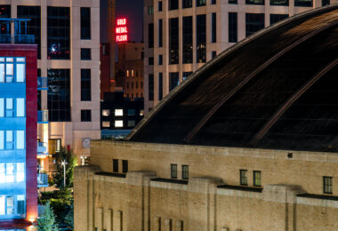 Gold Medal Flour sign seen from Downtown East.