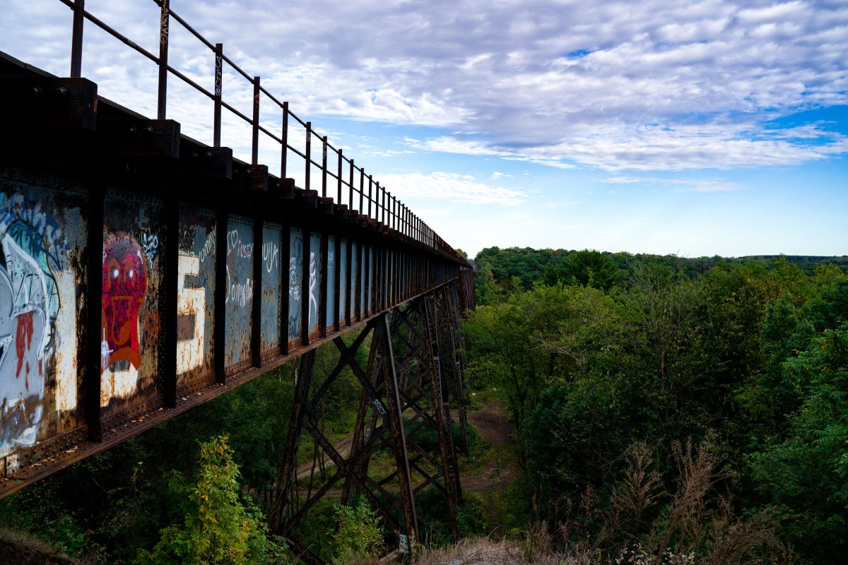 Arcola High Train Bridge Graffiti