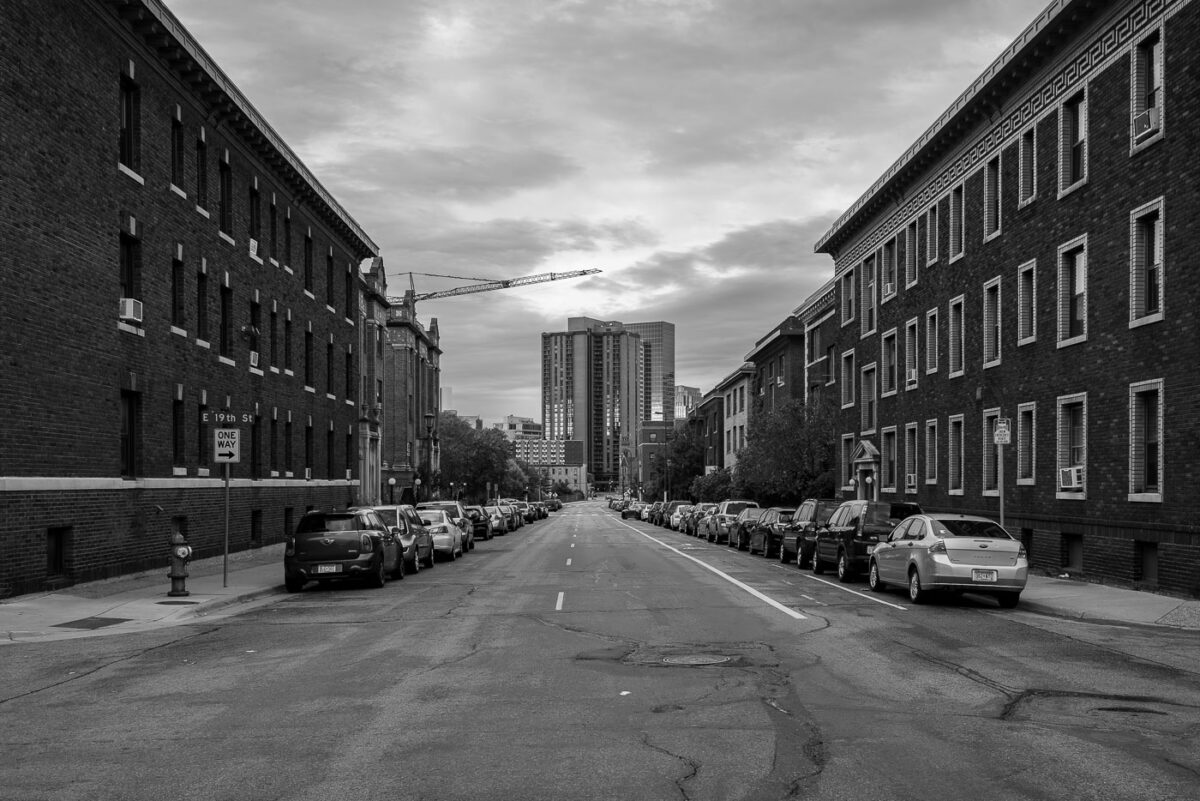 E 19th and 1st Avenue South in Steven's Square, Minneapolis.