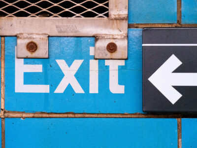Exit Sign, Rector Street Station, Manhattan
