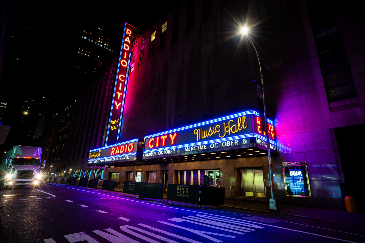 Incubus and Dane Cook at Radio City Music Hall in New York City.