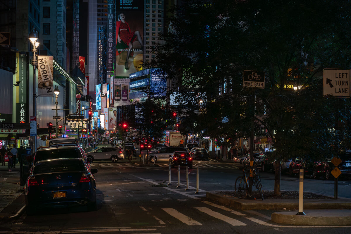 Times Square Night Traffic and Billboards