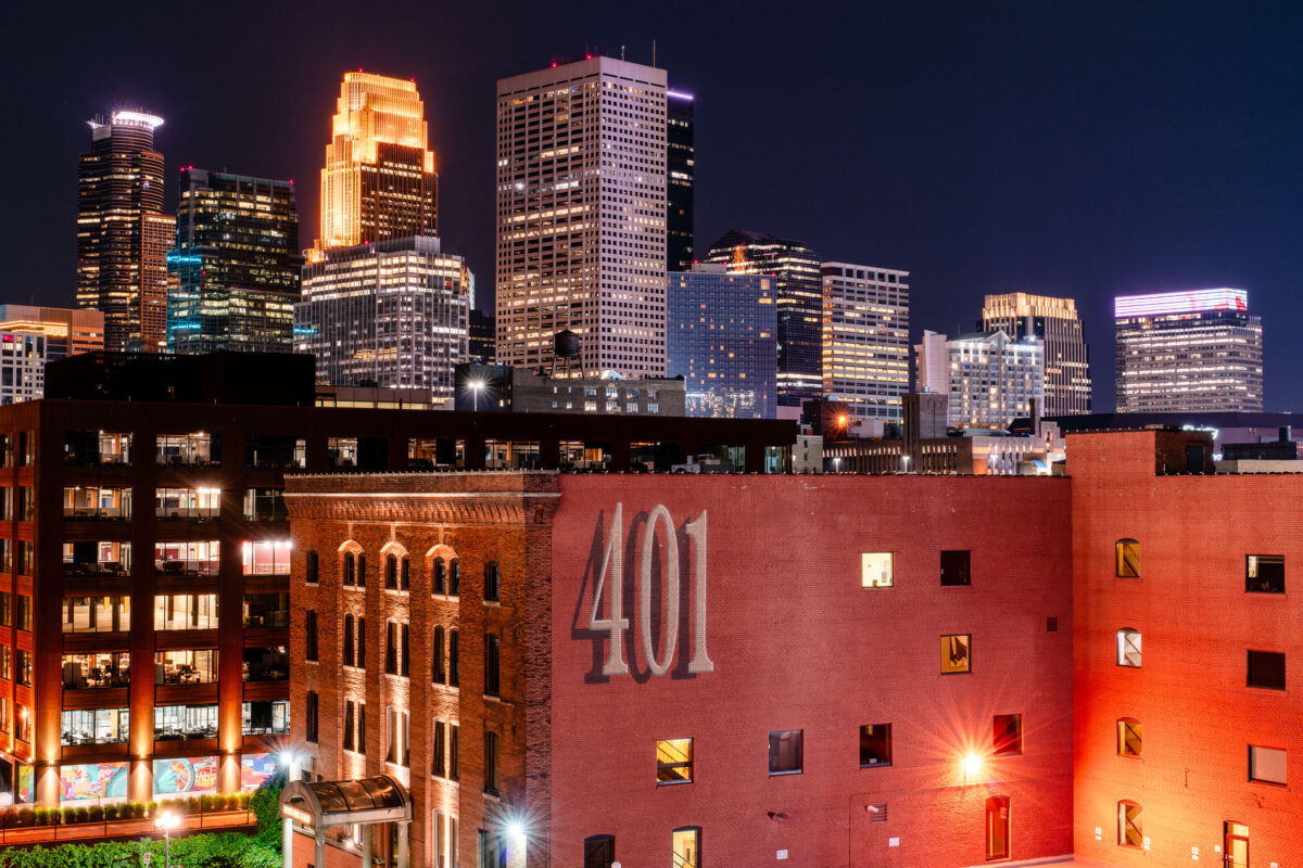 Minneapolis Skyline from the North Loop at night