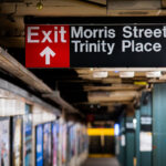 Rector Street subway station in Manhattan New York City.