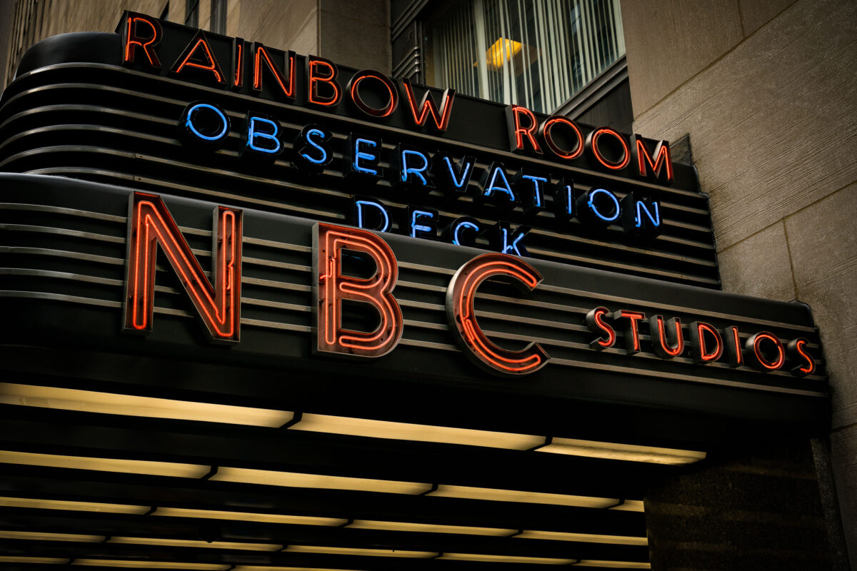 NBC Studios Rainbow Room Neon Sign, 30 Rockefeller Plaza