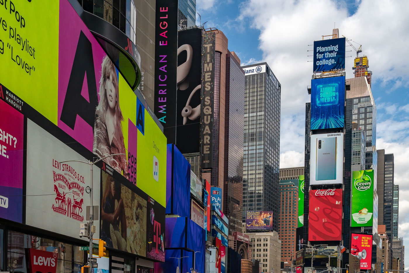 Broadway and 45th in Times Square, New York City