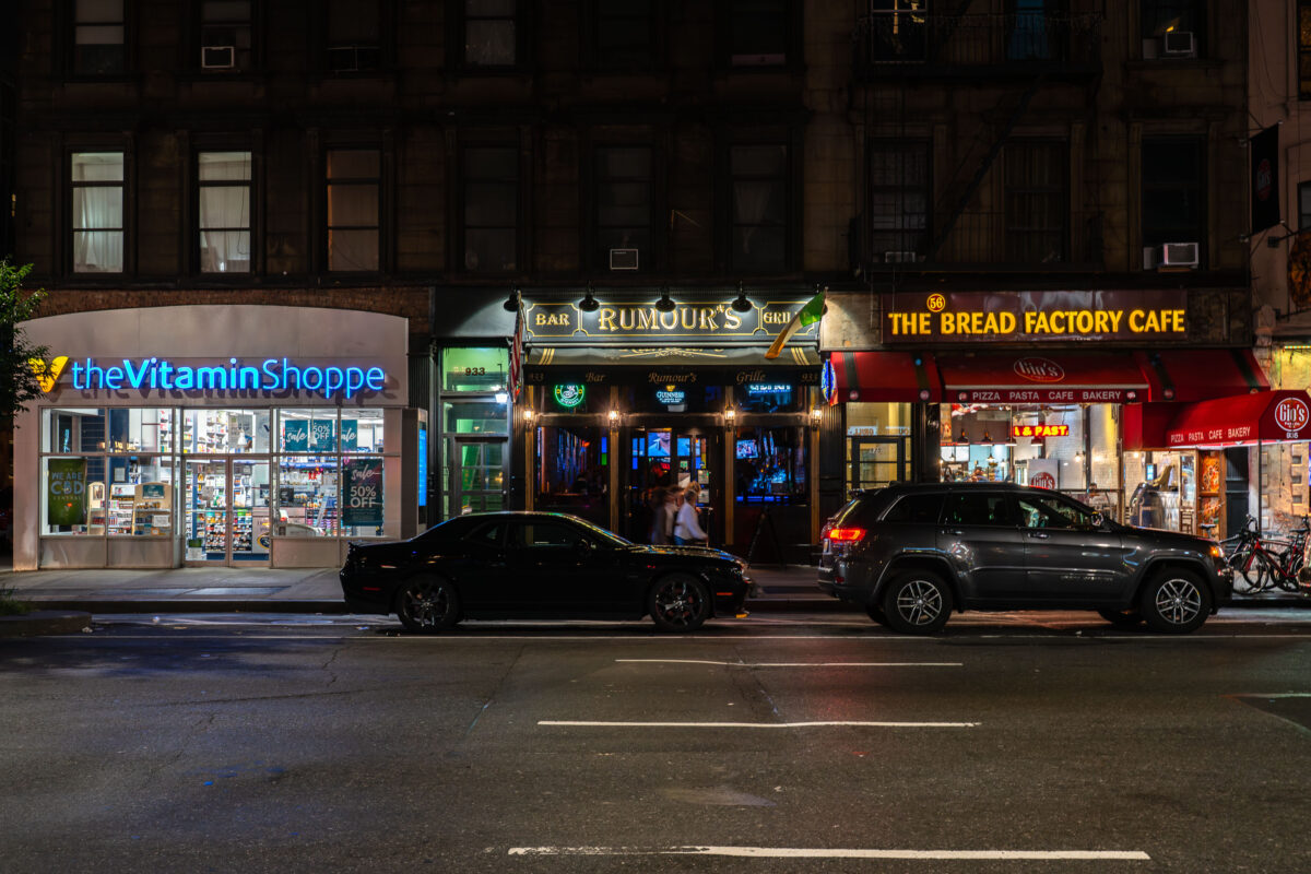 Rumour’s Bar, Vitamin Shoppe, Bread Factory Cafe, Manhattan Night
