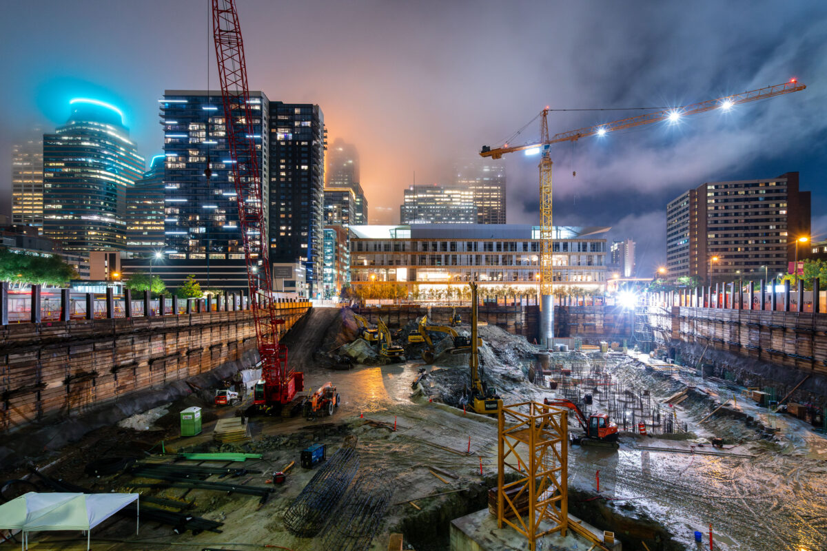 Tower cranes at the RNBC Gateway site