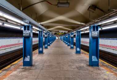 The York Street Station in Brooklyn, New York.