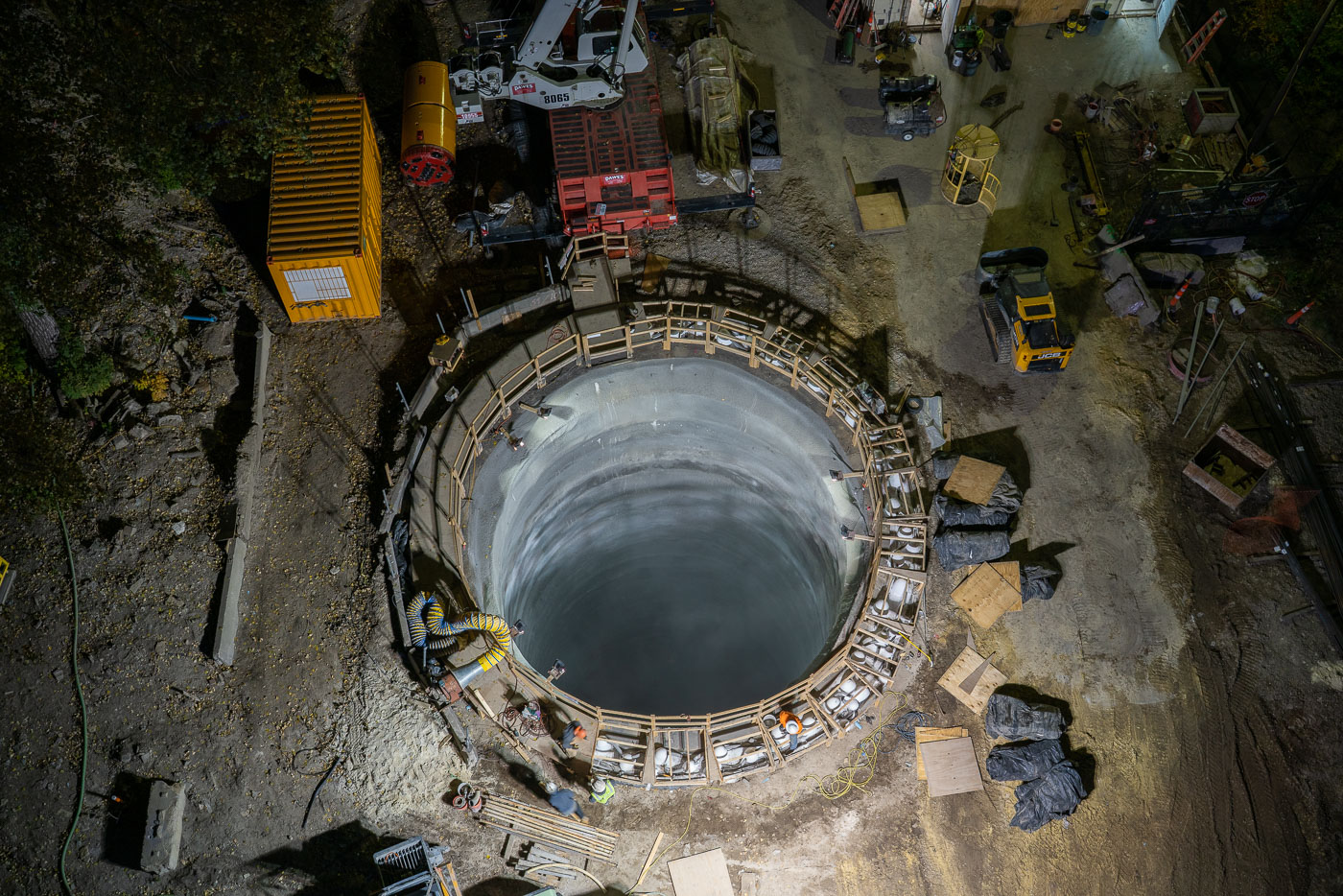 Deep Shaft Construction for Mississippi River Tunnel