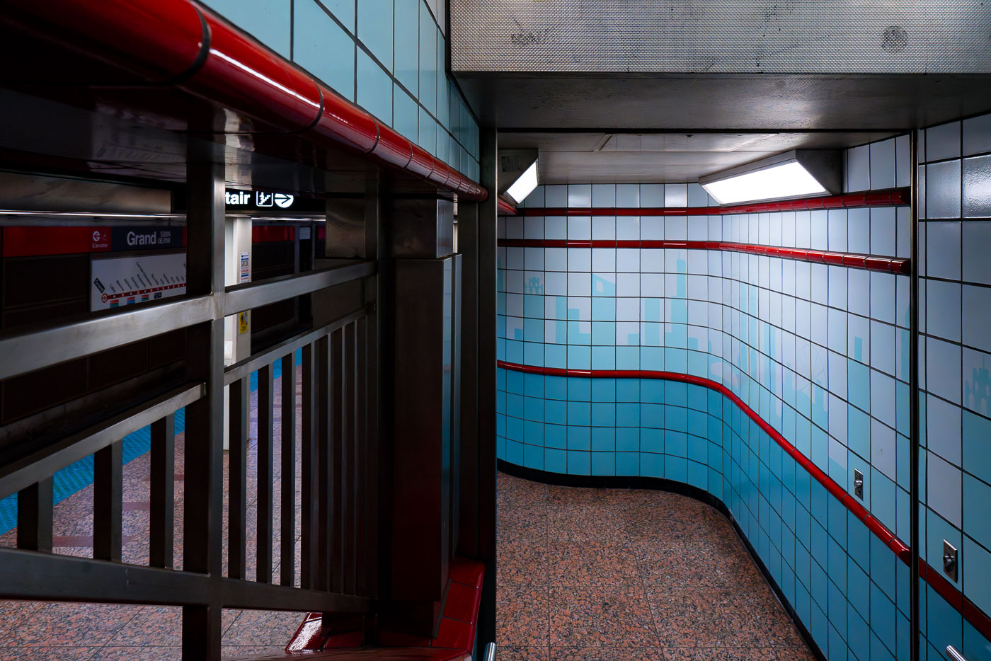 Grand CTA Station Platform in Chicago