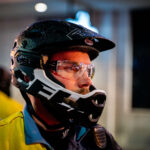 Minneapolis Police Officer at Trump Rally 2 A Minneapolis Police officer wearing a helmet at a Donald Trump rally in Minneapolis on October 10, 2019.